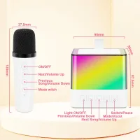 Міні-дитяче караоке з RGB-підсвіткою K18 ∙ Bluetooth-колонка K18 з 2 мікрофонами