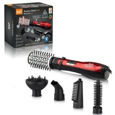 Фен-щітка для волосся Rotative Brush RAF R416 ∙ Брашинг для укладання волосся з насадками 5 в 1, 1200Вт