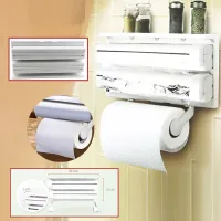 Кухонний підвісний диспенсер Kitchen Roll Triple Paper Dispenser Тримач для плівки, фольги та рушників