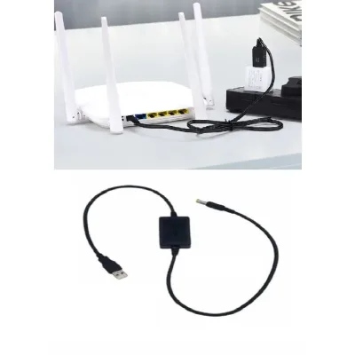 Кабель живлення для роутера / модему USB-DC 12V Перехідник перетворювач живлення USB 5V to DC 12V