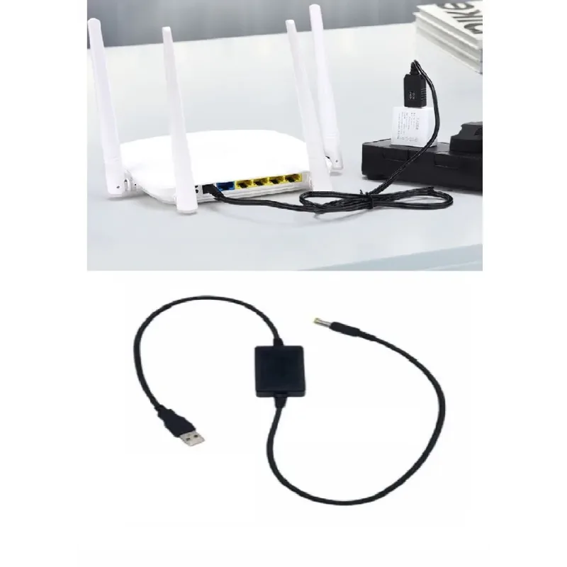 Кабель живлення для роутера / модему USB-DC 12V Перехідник перетворювач живлення USB 5V to DC 12V