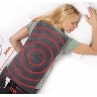 Зігрівальна електрична масажна підстилка – грілка MASSAGING WEIGHTED HEATING PAD від болю в спині · Флісова міні електропростирадло - накидка