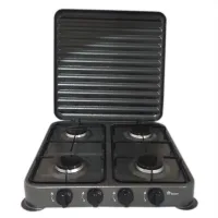 Настільний газовий таганок плита Domotec MS 6604 на 4 конфорки ∙ Сіра