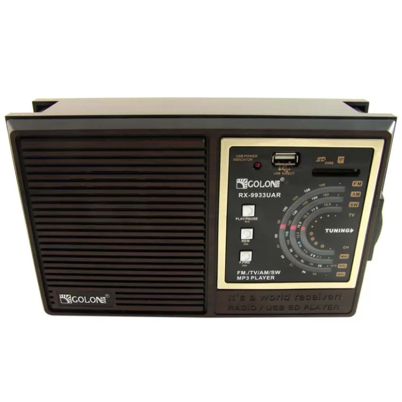 Портативний радіоприймач Golon RX-9933 з акумулятором, USB, SD, FM радіо