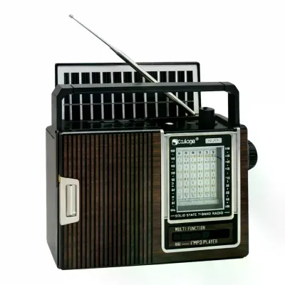 Портативний радіоприймач GOLON RX-251 з акумулятором і сонячною панеллю • Акумуляторне ретро-радіо GOLON RX-251 5 Вт для дому, дачі та поїздок