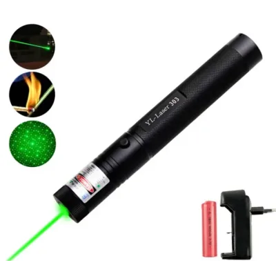 Лазерна вказівка ​​високої потужності Laser pointer YL-303 ∙ Потужний зелений лазер – промінь з акумулятором
