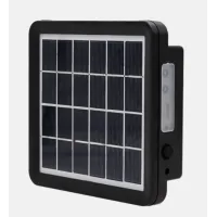 Портативна сонячна система EP-05 6V3W з літієвою батареєю, двома LED лампами та можливістю підзарядки телефону ∙ Лампа-прожектор EP-05 із сонячною панеллю 6V3W