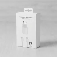Мережевий зарядний пристрій 26X-199 35W USB-C білий • Адаптер швидкого заряджання 26X-199 з кабелем Type-C–Type-C 1 м для смартфонів і USB-C пристроїв