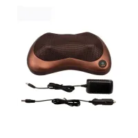 Роликовая массажная подушка Massage Pillow Массажёр для спины и шеи и инфракрасным прогреванием