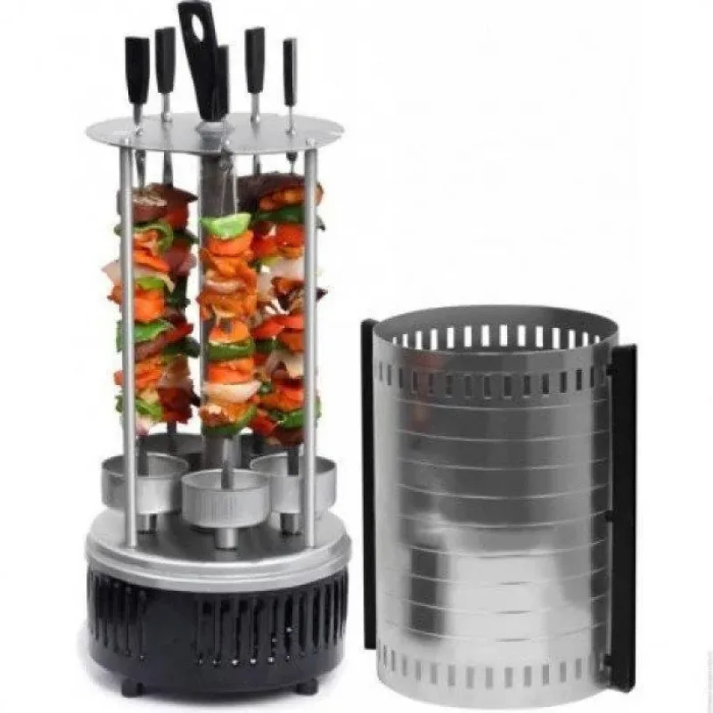 Bbq електрошашличниця на 6 шампурів SW8808, 1000 Вт ∙ Домашня електрична шашличниця