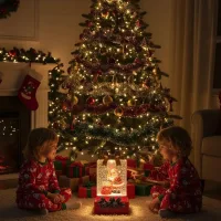 Новорічний нічник XMAS WDL-25010A Подарунок ∙ Нічник XMAS WDL-25010A у формі подарункової коробки
