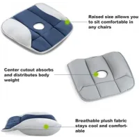 Ортопедична подушка для сидіння WOW Pure Posture Memory Foam Сидіння ортопедичне на стілець / автокрісло для розвантаження хребта