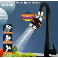 Аератор DT-1222 360° з фільтром • Насадка на кран 360 Faucet Universal Pipe DT-1222 з 3 режимами та поворотним розпилювачем