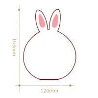 Дитячий світильник – нічник Зайчик LED Rabbit Soft Touch силіконовий із вбудованим акумулятором ∙ 7 режимів свічіння