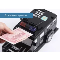 Дитячий сейф - скарбничка Поліцейська машина CASH TRUCK з кодовим замком та відбитком пальця