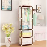 Шафа - органайзер NEW BOXY COAT RACK Збірна вішалка з полицями та гачками для одягу