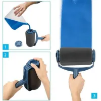 Набор малярных валиков PAINT ROLLER Универсальные валики для окраски поверхностей, 2 шт. с емкостью для раскатки краски и шпателем