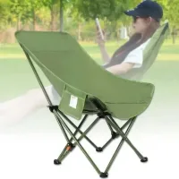 Складний туристичний стілець MA560green 45×93×58 см зелений до 200 кг • Крісло для пікніка, риболовлі, кемпінгу та відпочинку на природі