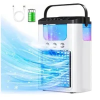 Портативний міні кондиціонер з USB Ice Cooler XL-1346 • Настільний вентилятор-зволожувач з резервуаром 560 мл і LED-підсвіткою