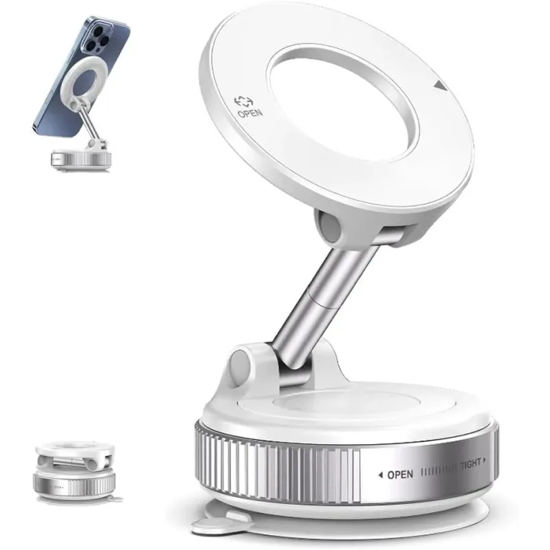 Автомобільний тримач для телефону JoyPro Magnetic Holder • Універсальний магнітний автотримач із вакуумною присоскою та обертанням 360°