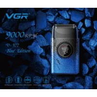 Тример для волосся VGR V-377 синій • Акумуляторна машинка для стрижки Hair Clippers V-377, шейвер для бороди, вусів та окантовки