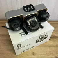 4G камера відеоспостереження Smart Net Camera V380 біла • Вулична IP-камера з 3 незалежними поворотними об’єктивами, SIM-карткою та нічним баченням