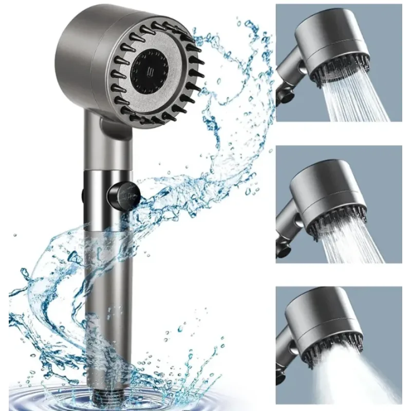 Инновационная лейка для душа Massage filter shower ∙ Массажная насадка с силиконовыми шипами ∙ 3 режима