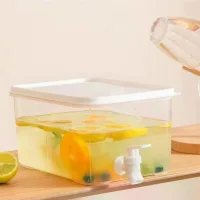 Диспенсер для напитков 8 л с краном 19.5×21.5×26.5 см • Емкость для воды, лимонада, сока и холодных напитков для кухни, дачи и стола