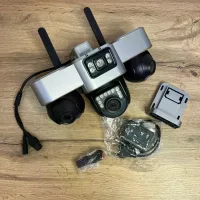 4G камера відеоспостереження Smart Net Camera V380 біла • Вулична IP-камера з 3 незалежними поворотними об’єктивами, SIM-карткою та нічним баченням