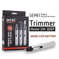 Тример GEMEI GM-3107 3 в 1 для бороди, брів, вух