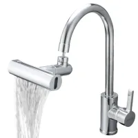 Водозберігальна насадка SHOWER HEAD на кухонний кран з широкою лійкою – розпилювачем та обертанням 360° · 4 режими струменя