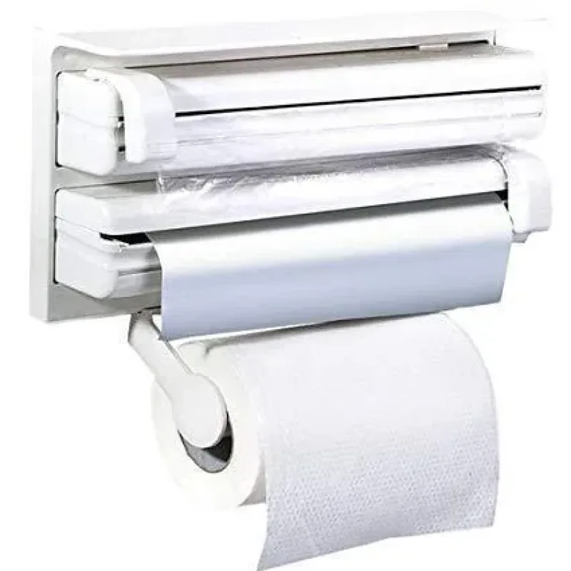 Кухонний підвісний диспенсер Kitchen Roll Triple Paper Dispenser Тримач для плівки, фольги та рушників