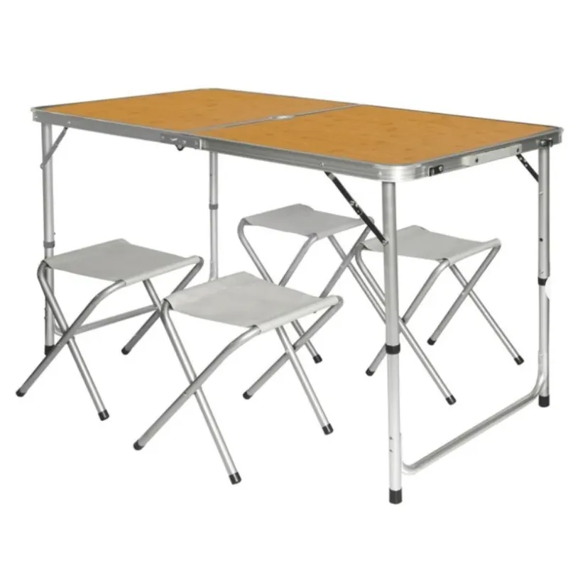 Розкладний стіл - валіза з 4 стільцями Folding Table для пікніка, риболовлі, дачі, 120х60 см