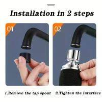 Аератор DT-1222 360° з фільтром • Насадка на кран 360 Faucet Universal Pipe DT-1222 з 3 режимами та поворотним розпилювачем